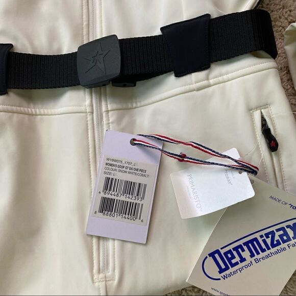 Perfect Moment White Blue Goop Gt Ski One Piece Ski Suit NWT Large Waterproof - Picture 3 of 11